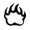 ?nimal paw of predator in grunge style symbol vector illustration Royalty Free Stock Photo