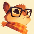 A nimble squirrel software engineer cartoon style