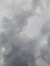 Nimbostratus clouds are dark, grey, featureless layers of cloud, thick enough to block out the Sun. Producing persistent rain. Royalty Free Stock Photo