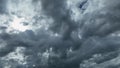 Nimbostratus Clouds fill the sky in rainy season