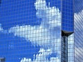 Nimbus clouds reflected in town office building, Tampa Royalty Free Stock Photo