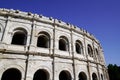 Nimes France detail view of the ancient Roman amphitheatre Royalty Free Stock Photo