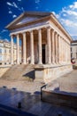Nimes, France. Maison Carree, one of the best preserved Roman temples Royalty Free Stock Photo