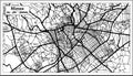 Nimes France Map in Black and White Color Royalty Free Stock Photo