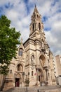 Nimes, Gard, Occitania, France: the ancient church of Sainte Perpetue 1864, beautiful monument in eclectic style