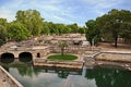 Nimes, Occitania, France: the ancient Gardens of the Fountain (French: Jardins de la Fontaine), the main public garden