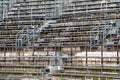 Nimes, Occitanie, France, Construction of the seats at the amphitheater of the arena monument