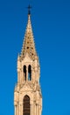 Nimes, Occitanie, France - Gothic tower of the Saint perpetua catholic church