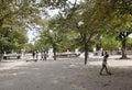 Nimes, 9th september: Landscape from Jardin de la Fontaine Public Garden from Nimes in south of France
