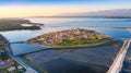 Salt pools in Nin, Croatia Royalty Free Stock Photo