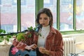 Nina Nesbitt films a session in Brooklyn Royalty Free Stock Photo