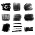 Nine acrylic vector background strokes