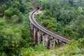 Nine Arches Bridge Demodara in Ella, Sri Lanka. Royalty Free Stock Photo