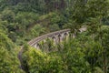 Nine Arches bridge in hill country of Sri Lanka Royalty Free Stock Photo