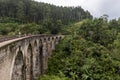 Nine Arches bridge in hill country of Sri Lanka Royalty Free Stock Photo