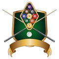 Nine Ball Emblem Design Shield Royalty Free Stock Photo