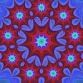 Nine branched star mandala fractal design
