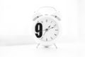 Nine clock morning clock bokeh background Royalty Free Stock Photo