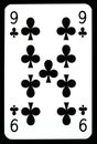 Nine of clubs playing card