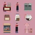 nine coffee shop icons