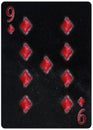 Nine of diamonds playing card Abstract Background