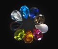 Nine different gems.From nature