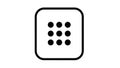 Nine Dots Menu Icon Royalty Free Stock Photo