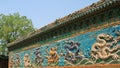 nine dragons wall in the beihai park in beijing (china)