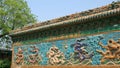 nine dragons wall in the beihai park in beijing (china)