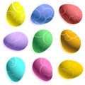 Nine Easter eggs