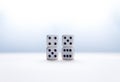 Nine eleven from dice numbers. 9-11 concept.