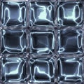 Nine glass or ice cubes abstract light blue image