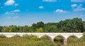 Nine-holed Bridge Hortobagy against blue sky National Park Hungary Royalty Free Stock Photo