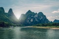 Summer scenery of Li River in China Royalty Free Stock Photo