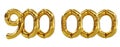nine hundred thousand gold number balloons