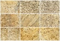 Nine Natural Limestone Background or textures Royalty Free Stock Photo