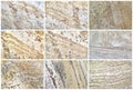 Nine Natural Limestone Background or textures