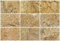 Nine Natural Limestone Background or textures Royalty Free Stock Photo