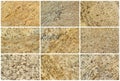 Nine Natural Limestone Background or textures Royalty Free Stock Photo