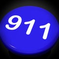 Nine One Switch Shows Call Emergency Help Rescue 911 Royalty Free Stock Photo