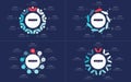 Nine option circle infographic design templates. Vector illustration
