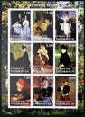 Nine paintings by Edouard Manet Royalty Free Stock Photo