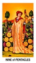 Nine of Pentacles Tarot Card Success Prosperity Wealth Financial Stability