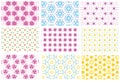 Nine repeated patterns Royalty Free Stock Photo