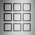 Nine square frames