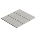 Nine Square Gray Concrete Paving Slabs Arranged in a Grid on White Background tiles Royalty Free Stock Photo