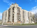 A nine-story house damaged by the fighting in Avdeevka