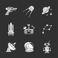 Nine stylish space icons