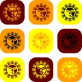 Nine suns