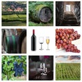 Nine theme with wine and food styllife